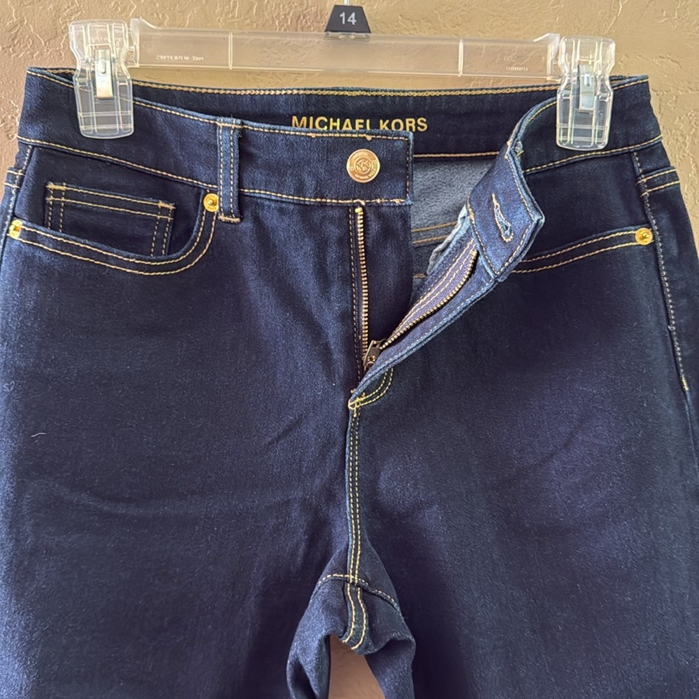 Michael Kors Women’s Selma skinny Stretch Jeans Dark Size 4P - Picture 14 of 14